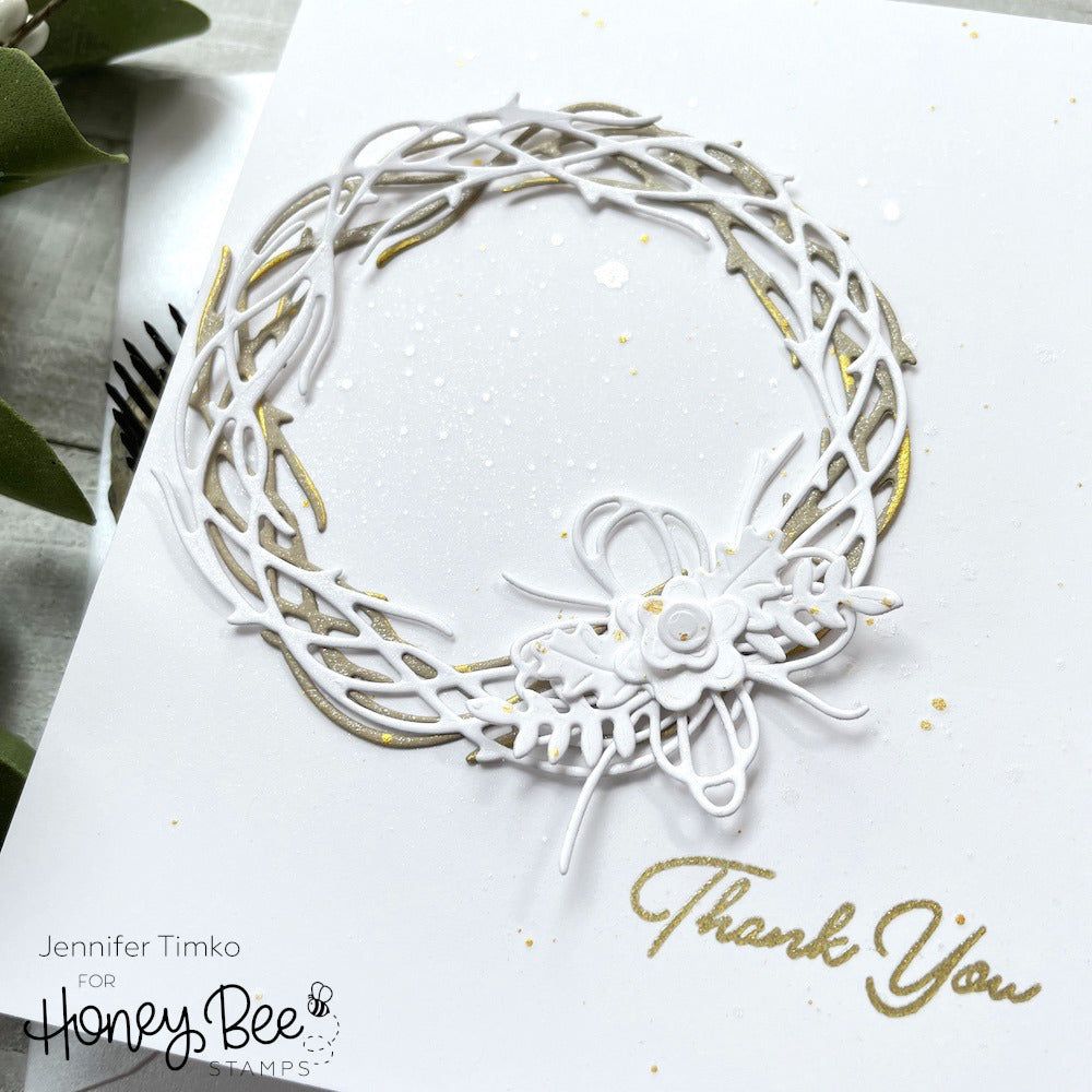 Grapevine Wreath - Honey Cuts - Stand - Alone Dies - Honey Bee Stamps