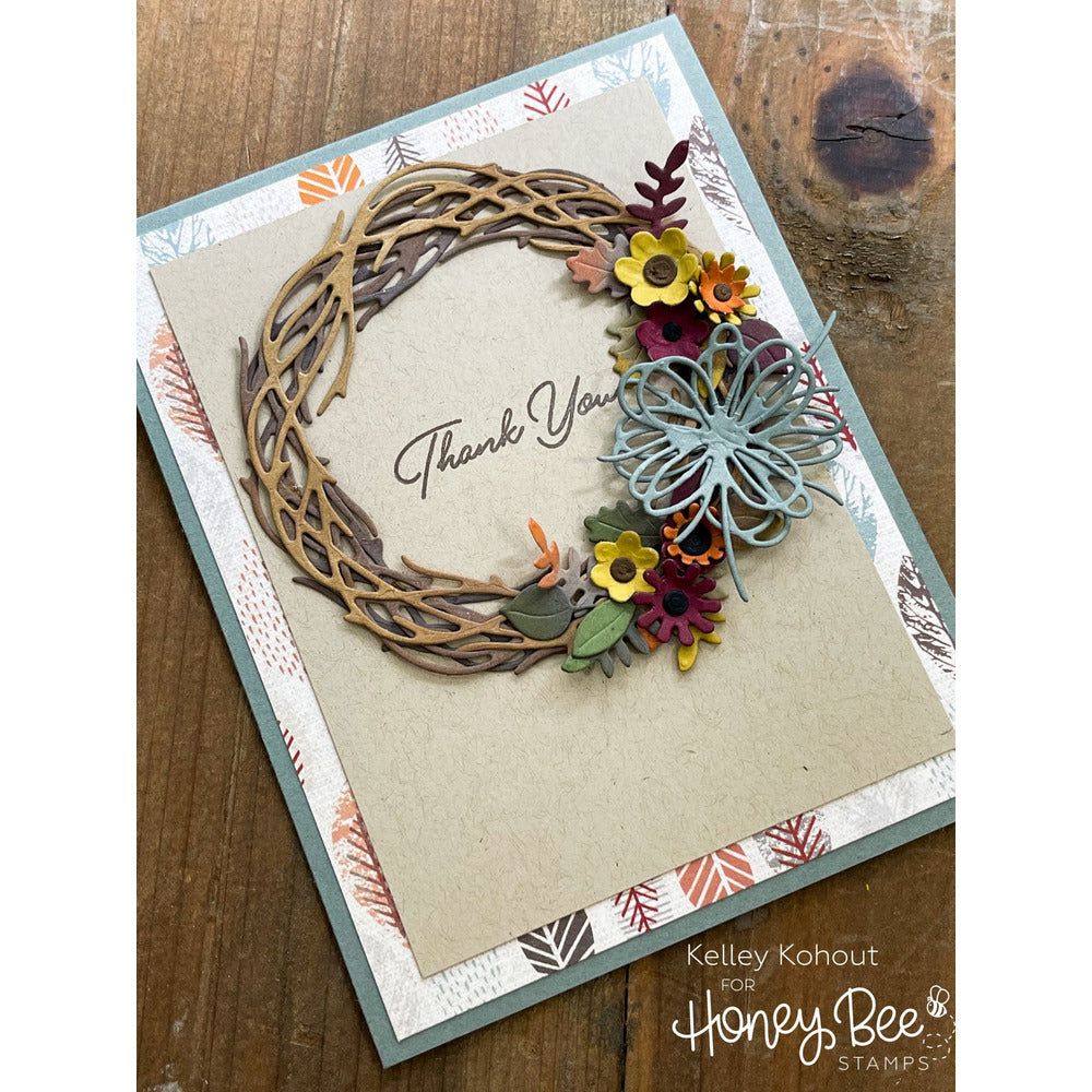 Grapevine Wreath - Honey Cuts - Stand - Alone Dies - Honey Bee Stamps