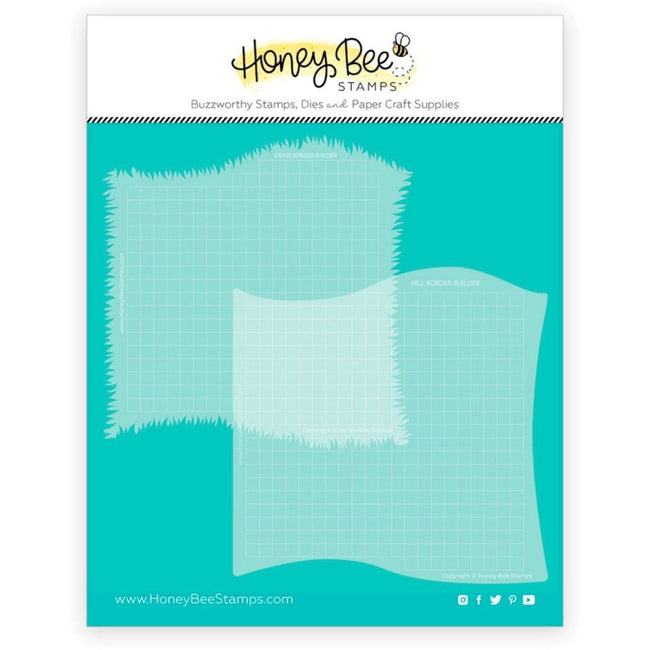 Grassy Hill Borders - Set of 2 Stencils - Honey Bee Stamps