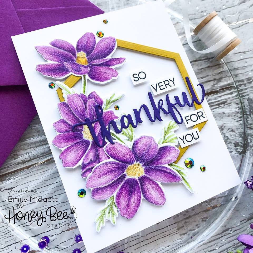 Grateful - 4x4 Stamp Set - Retiring - Honey Bee Stamps