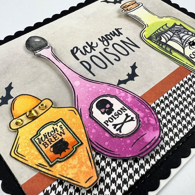 Halloween Potion Labels - 4x5 Stamp Set - Honey Bee Stamps