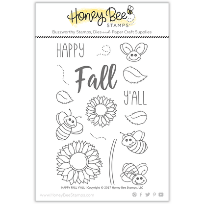 Happy Fall Y'all - 4x6 Stamp Set - Honey Bee Stamps