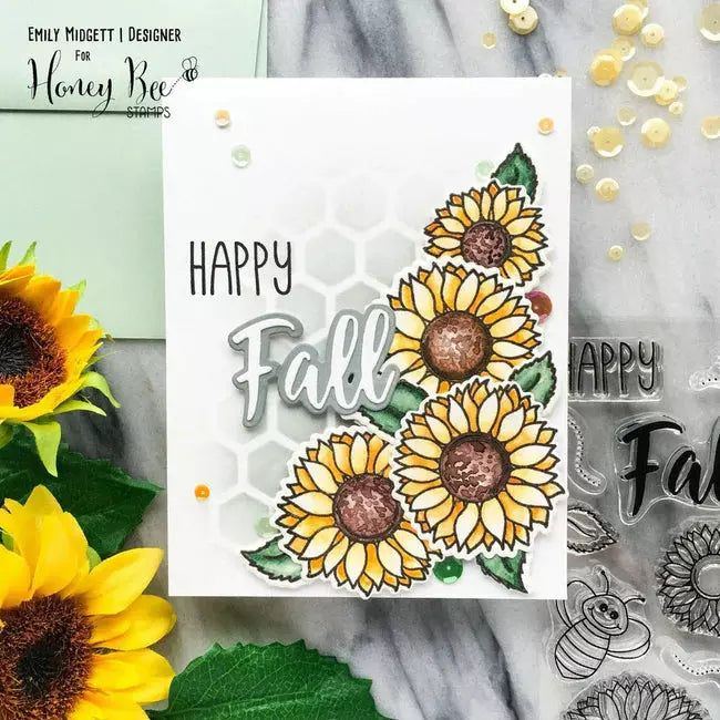 Happy Fall Y'all - 4x6 Stamp Set - Honey Bee Stamps