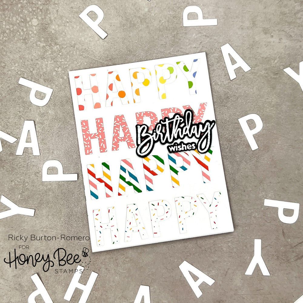 Happy Happy Happy - 6x6 Photopolymer Stamp Set - Honey Bee Stamps