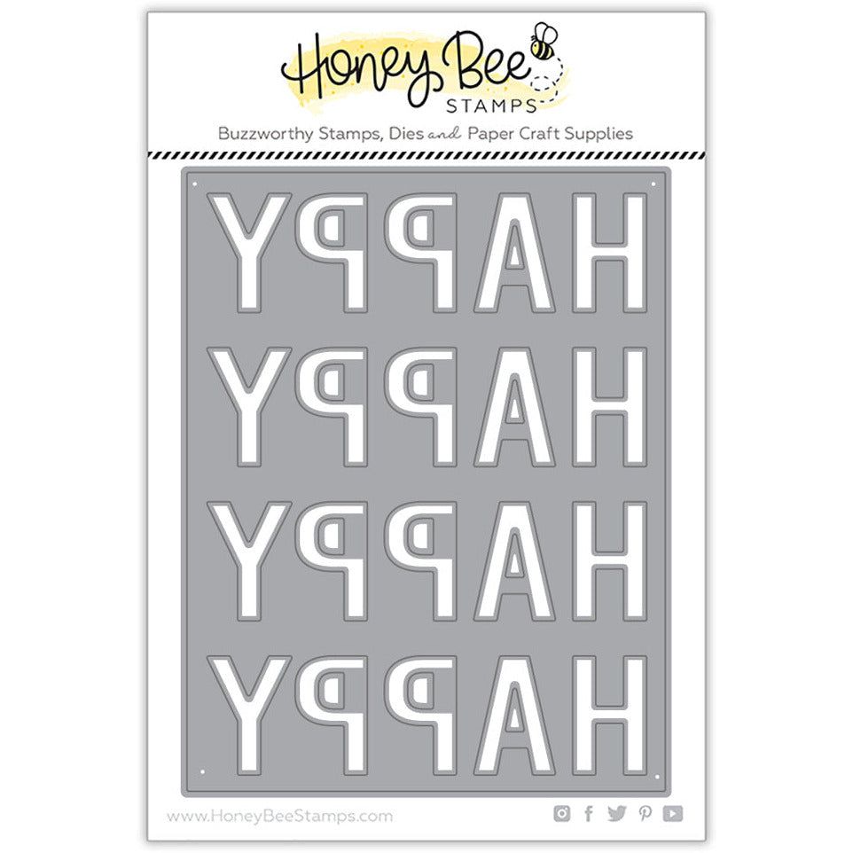 Happy Happy Happy A2 Cover Plate - Honey Cuts Retiring - Honey Bee Stamps