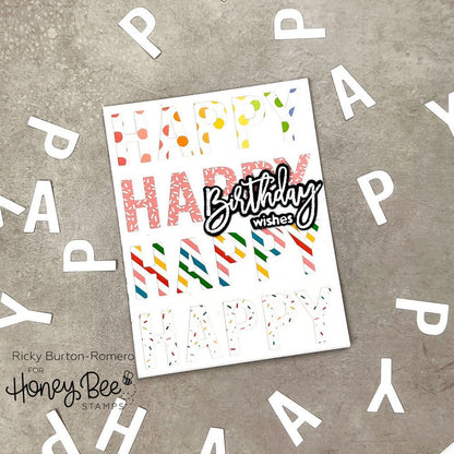 Happy Happy Happy A2 Cover Plate - Honey Cuts Retiring - Honey Bee Stamps