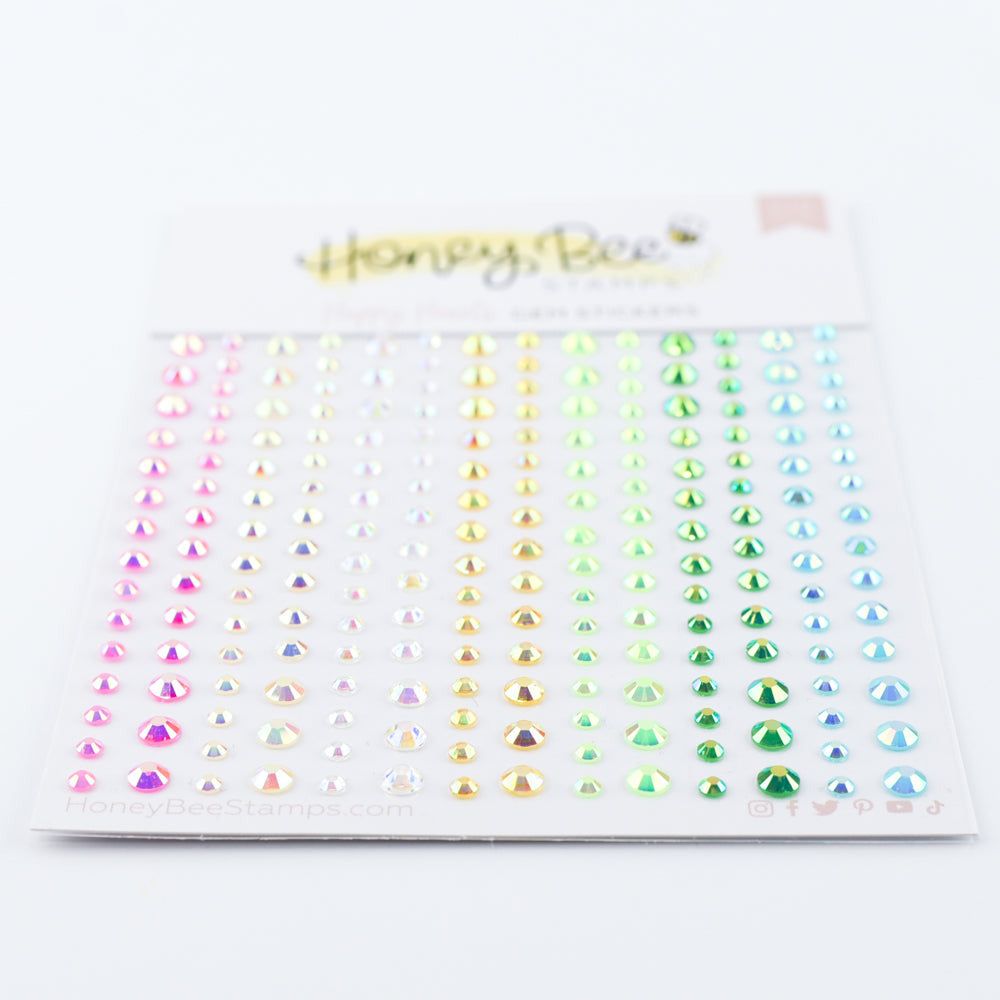 Happy Hearts Gem Stickers - 210 Count - Honey Bee Stamps