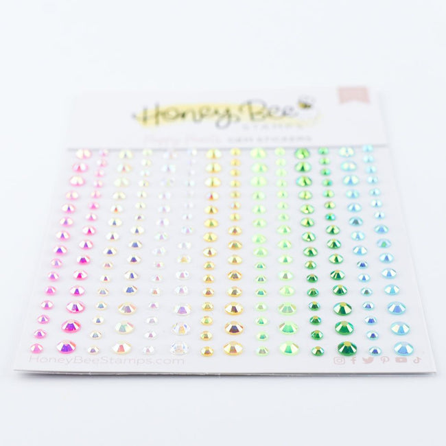 Happy Hearts Gem Stickers - 210 Count - Honey Bee Stamps