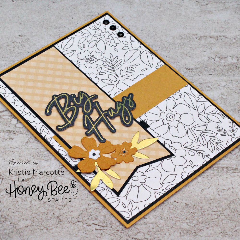 Happy Hearts Paper Pad 6x8.5 - 24 Double Sided Sheets - Honey Bee Stamps