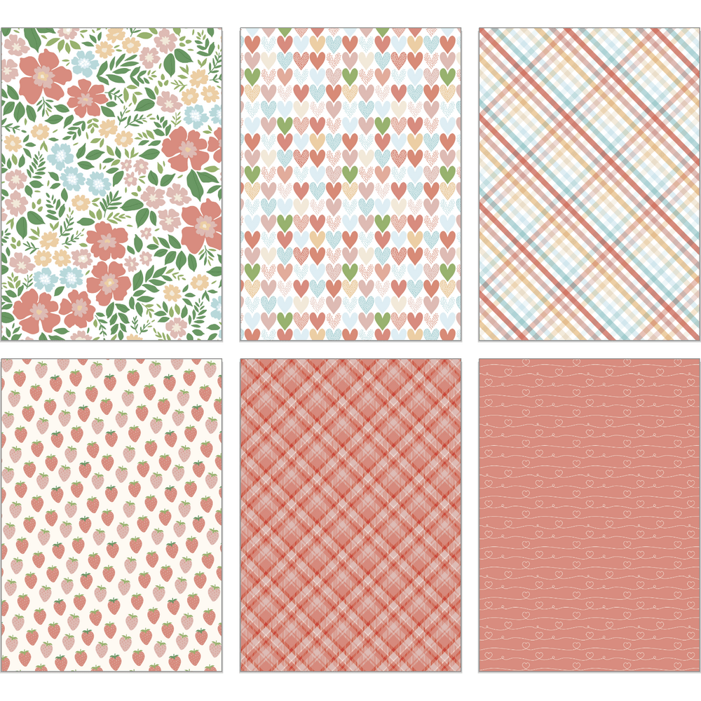 Happy Hearts Paper Pad 6x8.5 - 24 Double - Sided Sheets - Honey Bee Stamps