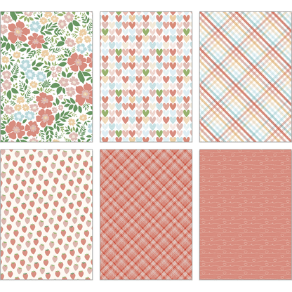 Happy Hearts Paper Pad 6x8.5 - 24 Double - Sided Sheets - Honey Bee Stamps