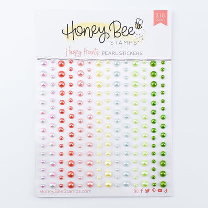 Happy Hearts - Pearl Stickers - 210 Count - Honey Bee Stamps