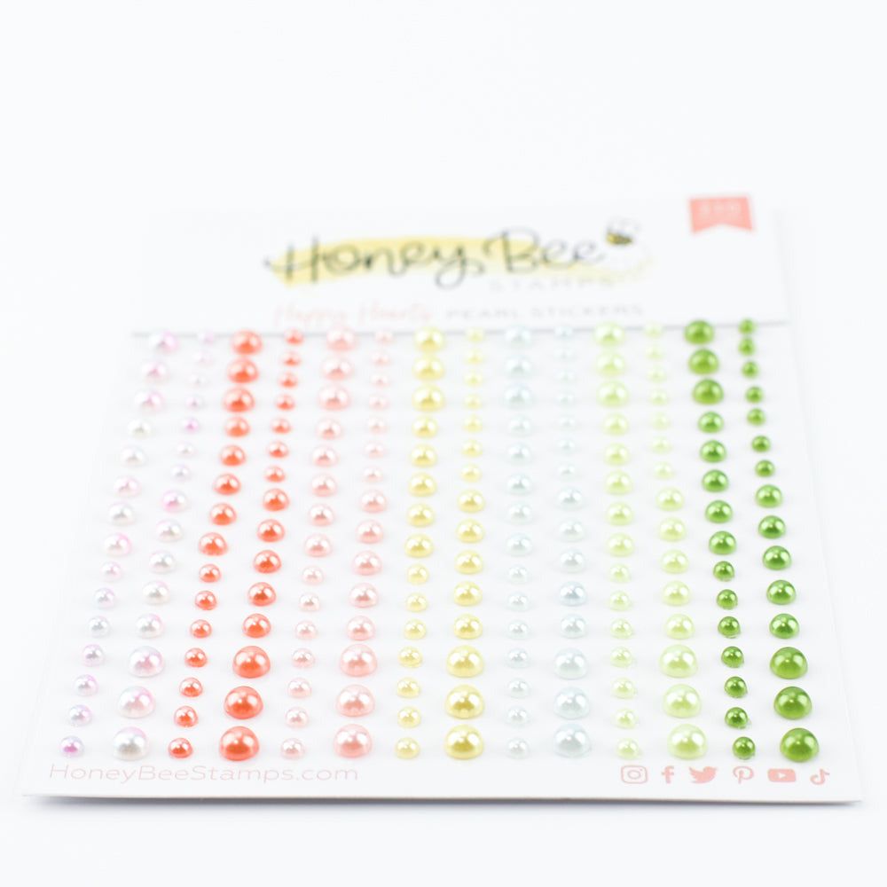 Happy Hearts - Pearl Stickers - 210 Count - Honey Bee Stamps