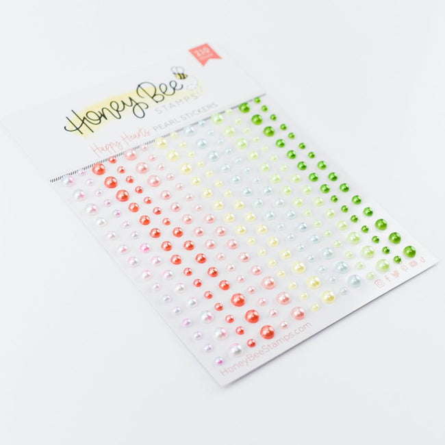 Happy Hearts - Pearl Stickers - 210 Count - Honey Bee Stamps