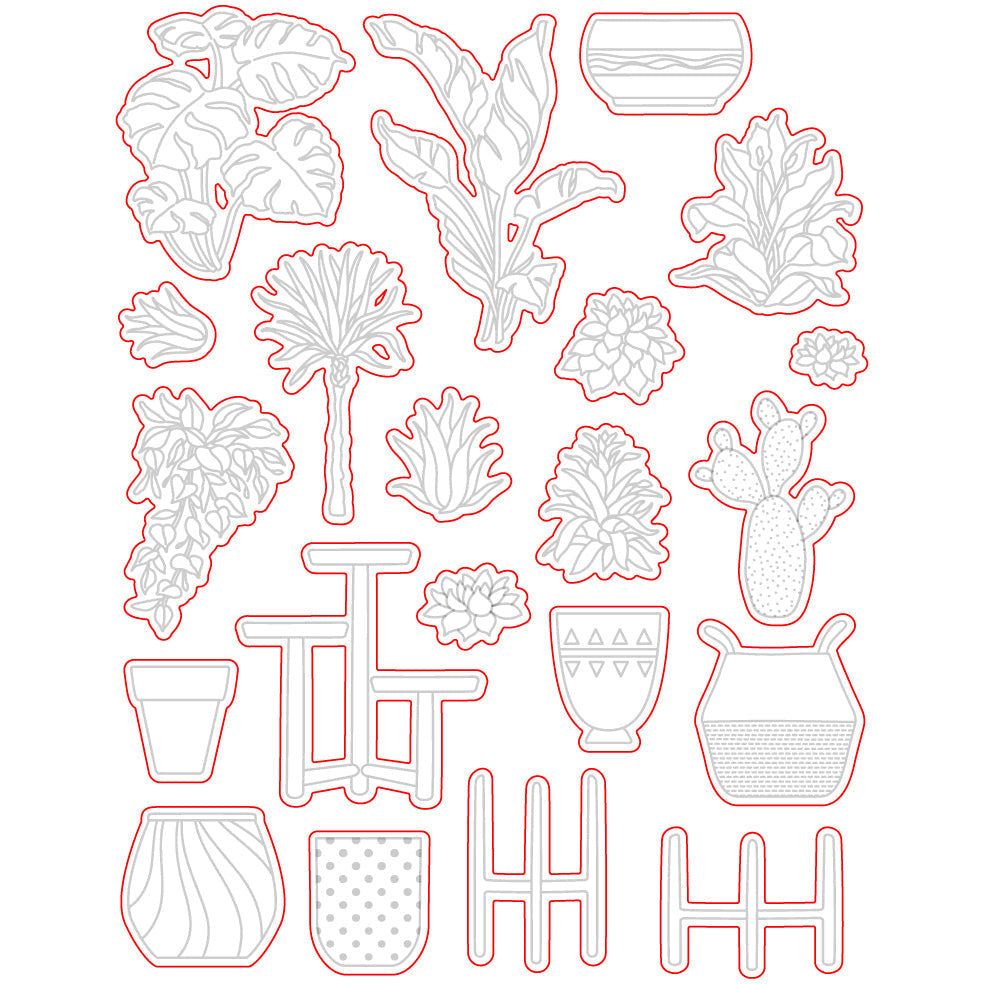 Happy Plants - Honey Cuts - Coordinating Dies - Honey Bee Stamps