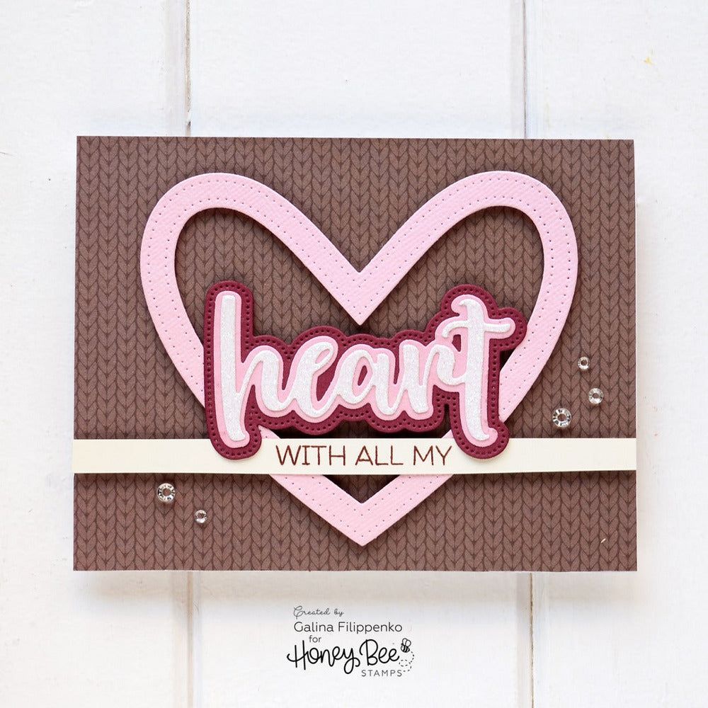 Heart - 3x4 Stamp Set - Honey Bee Stamps