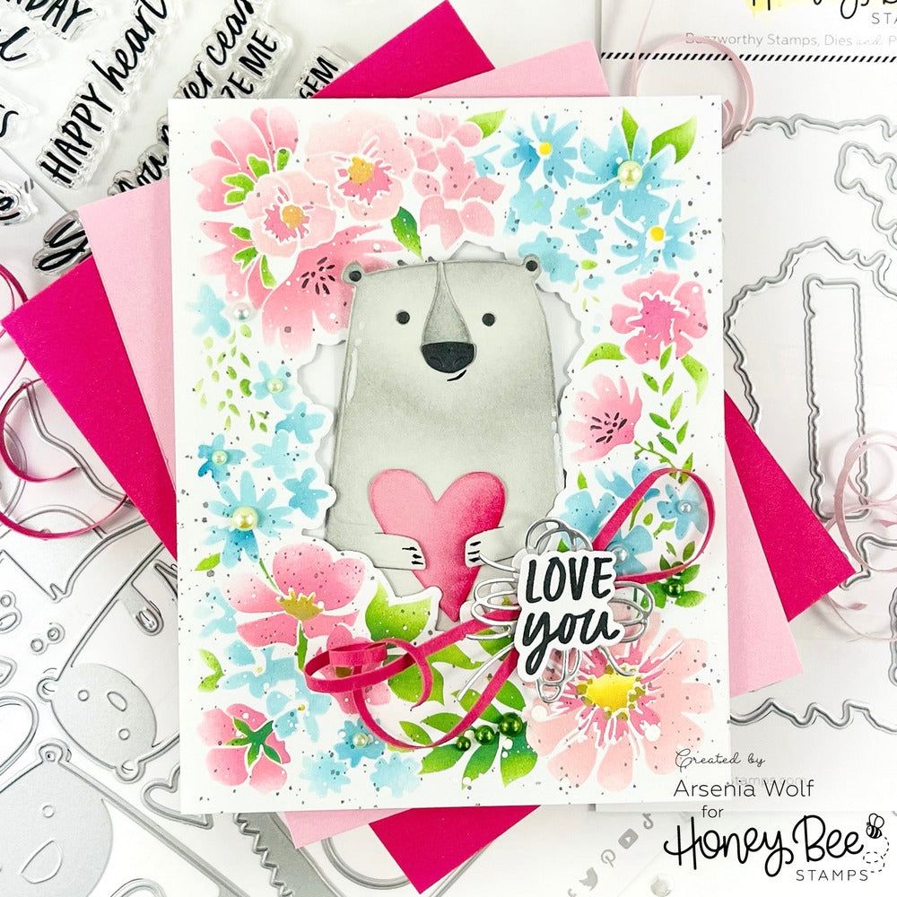 Heart Hugs - Honey Cuts - Stand - Alone Dies - Honey Bee Stamps