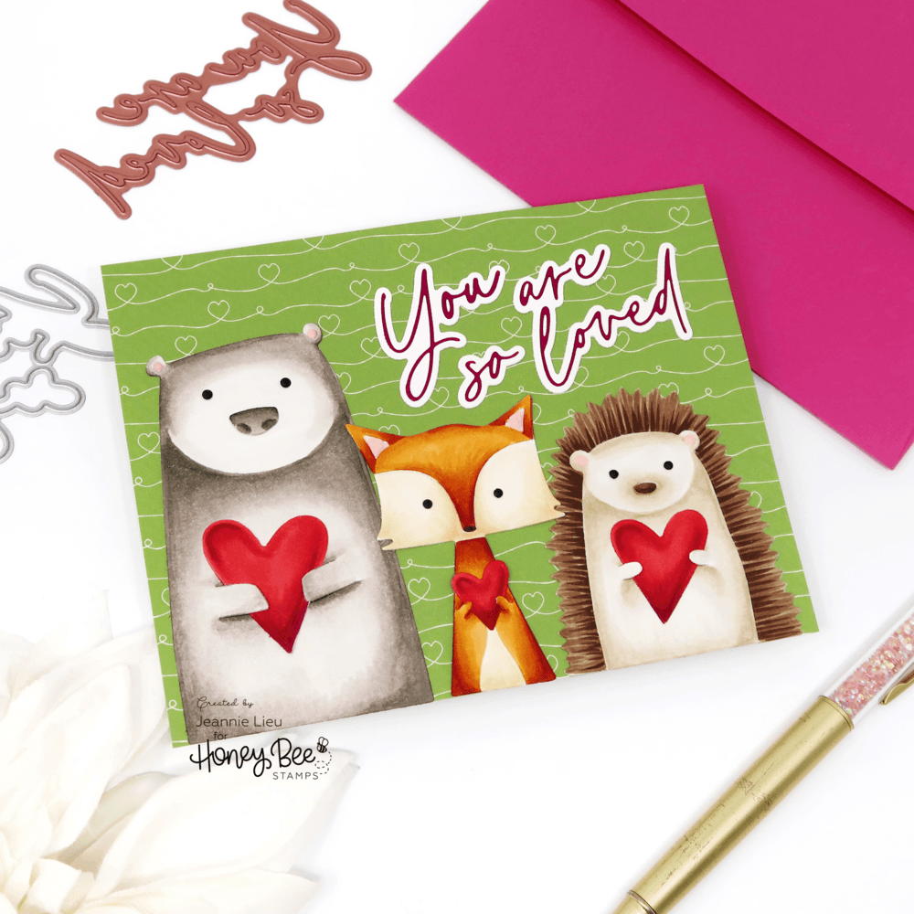 Heart Hugs - Honey Cuts - Stand - Alone Dies - Honey Bee Stamps