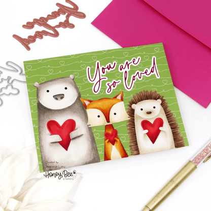 Heart Hugs - Honey Cuts - Stand - Alone Dies - Honey Bee Stamps