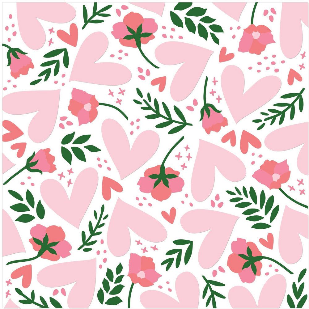 Hearts In Bloom - Set of 4 - 6"x6" Layering Background Stencils - Honey Bee Stamps