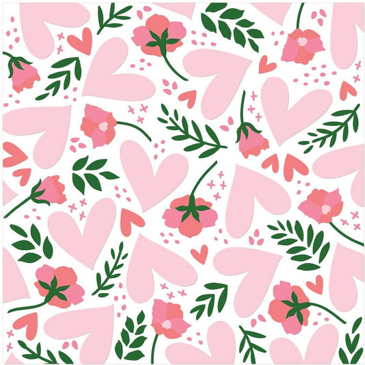 Hearts In Bloom - Set of 4 - 6"x6" Layering Background Stencils - Honey Bee Stamps