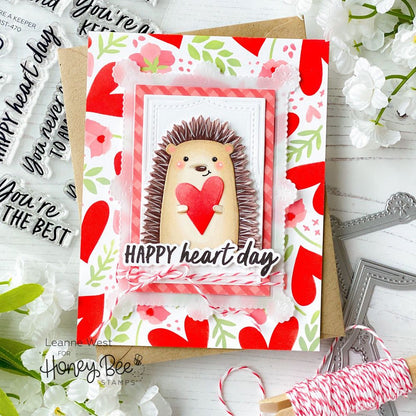 Hearts In Bloom - Set of 4 - 6"x6" Layering Background Stencils - Honey Bee Stamps