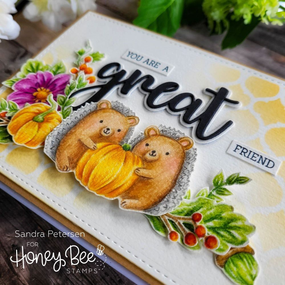 Hedgehugs - 6x6 Photopolymer Stamp Set - Retiring - Honey Bee Stamps