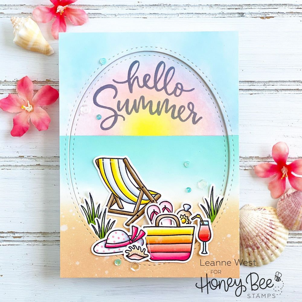 Hello Summer - 6x6 Photopolymer Stamp Set - Honey Bee Stamps