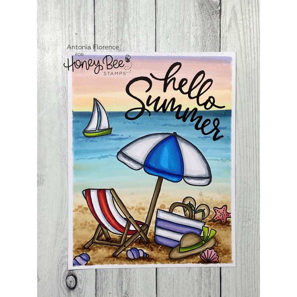 Hello Summer - 6x6 Photopolymer Stamp Set - Retiring – Honey Bee