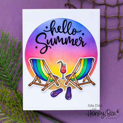 Hello Summer - 6x6 Photopolymer Stamp Set - Honey Bee Stamps