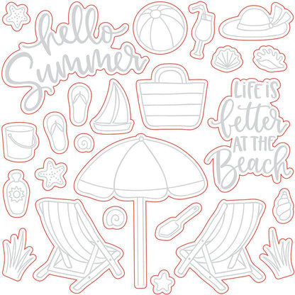 Hello Summer - Honey Cuts - Coordinating Dies - Honey Bee Stamps