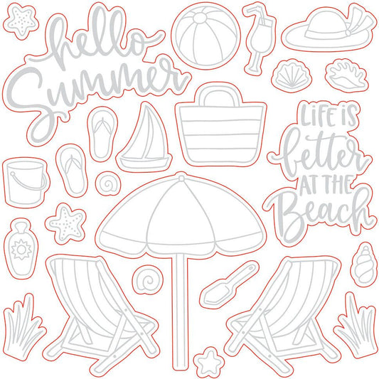 Hello Summer - Honey Cuts - Coordinating Dies - Honey Bee Stamps