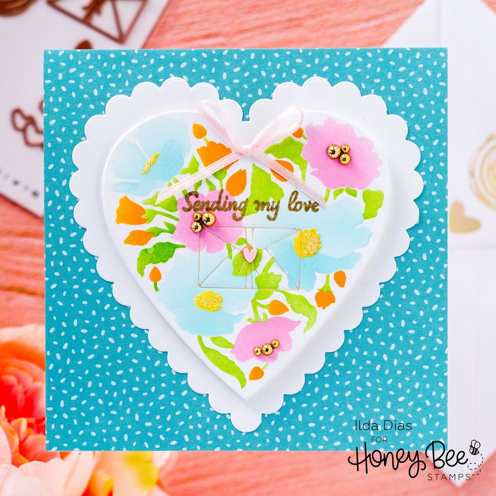 Hello Sweetheart - 6x6 Photopolymer Stamp Set - Honey Bee Stamps