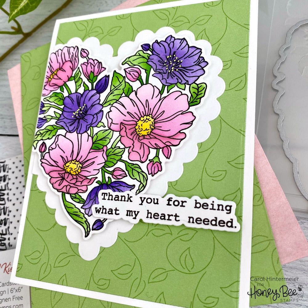 Hello Sweetheart - Set of 6 - 6"x6" Layering Stencils - Honey Bee Stamps