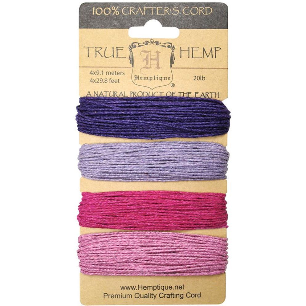 Hemp Cord 20 lb Set of 4 - Berry Bar - Honey Bee Stamps