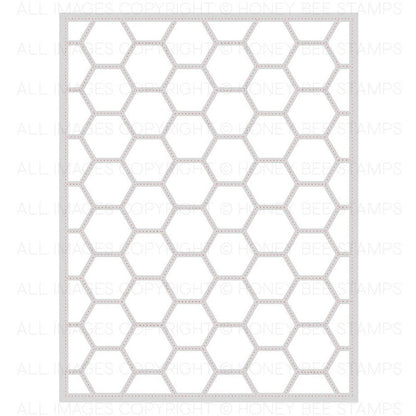 Hexagon Cover Plate Stipple | Honey Cuts | Steel Craft Dies