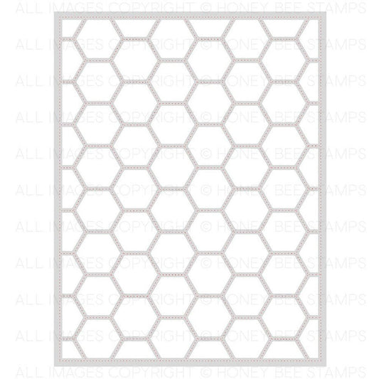 Hexagon Cover Plate Stipple | Honey Cuts | Steel Craft Dies