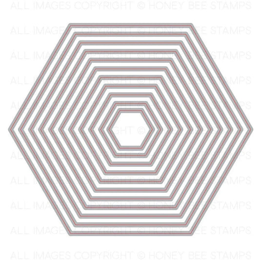 Hexagon Solid Stack - Honey Cuts - Stand - Alone Dies - Retiring - Honey Bee Stamps