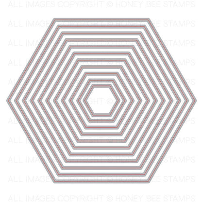 Hexagon Solid Stack - Honey Cuts - Stand - Alone Dies - Retiring - Honey Bee Stamps