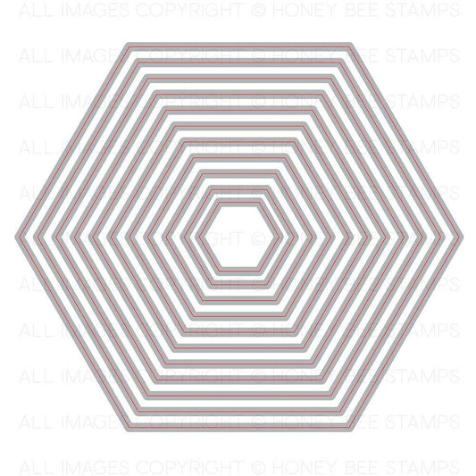 Hexagon Solid Stack - Honey Cuts - Stand - Alone Dies - Retiring - Honey Bee Stamps
