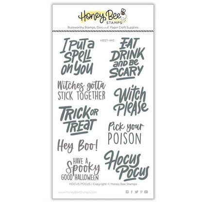 Hocus Pocus - 4x6 Photopolymer Stamp Set - Honey Bee Stamps