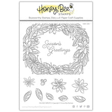 Holiday Wreath - 6x7 Stamp Set - Retiring - Honey Bee Stamps