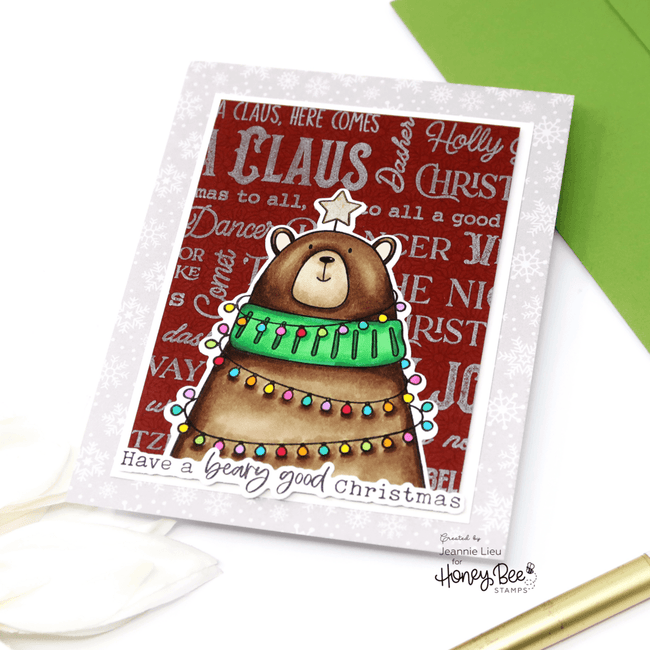 Holly Jolly Background - 6x6 Stamp Set - Honey Bee Stamps