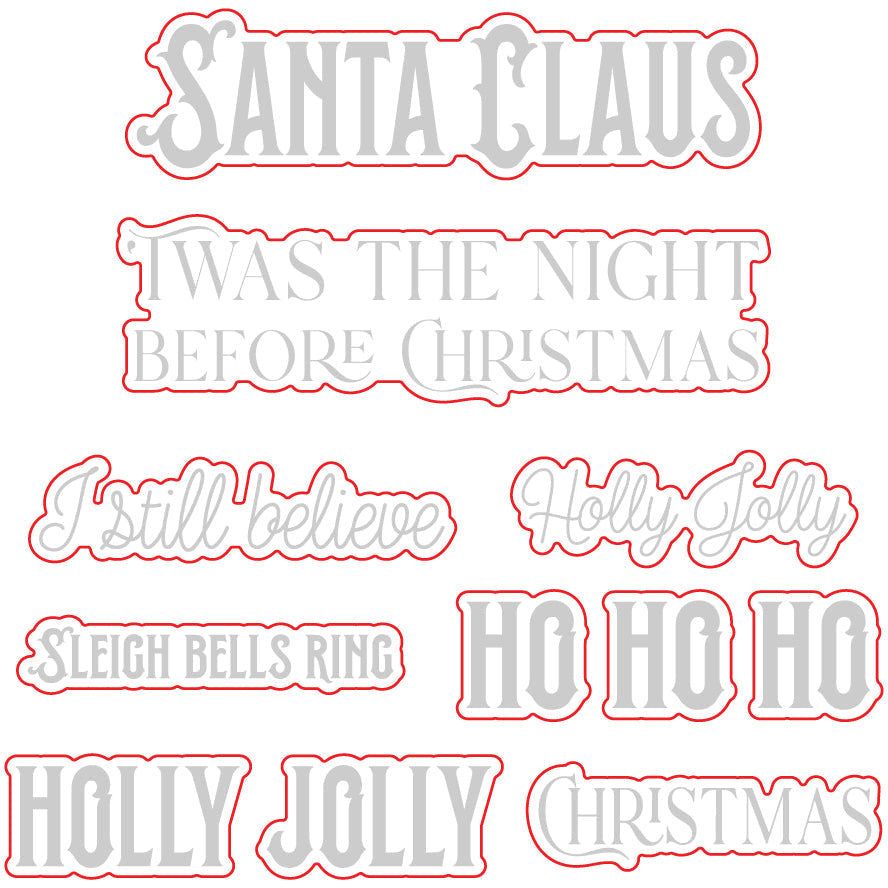 Holly Jolly Background - Honey Cuts - Coordinating Dies - Honey Bee Stamps