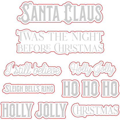 Holly Jolly Background - Honey Cuts - Coordinating Dies - Honey Bee Stamps