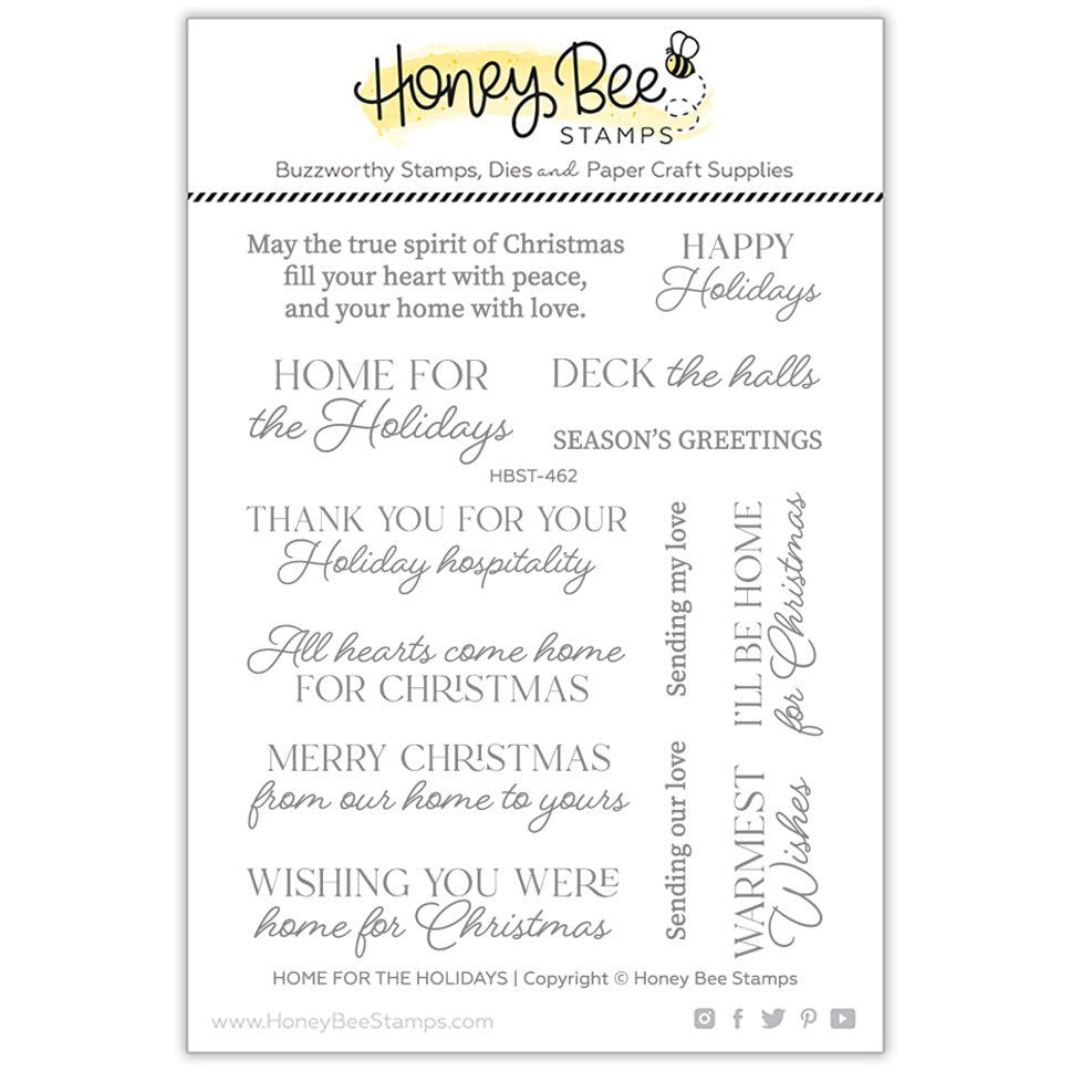 Home For The Holidays - 4x5 Photopolymer Stamp Set - Honey Bee Stamps