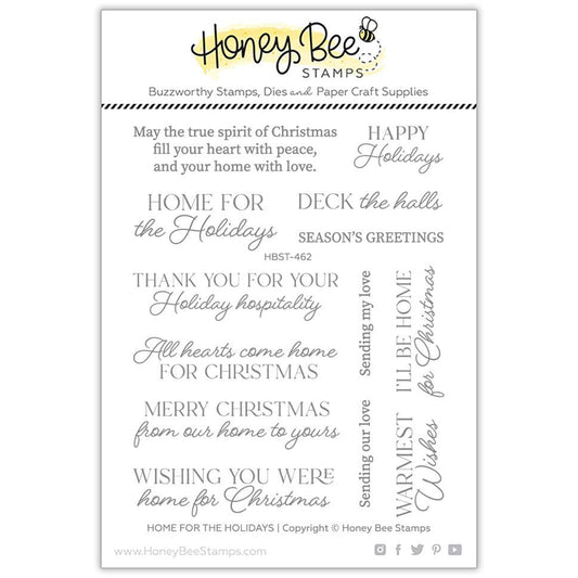 Home For The Holidays - 4x5 Photopolymer Stamp Set - Honey Bee Stamps