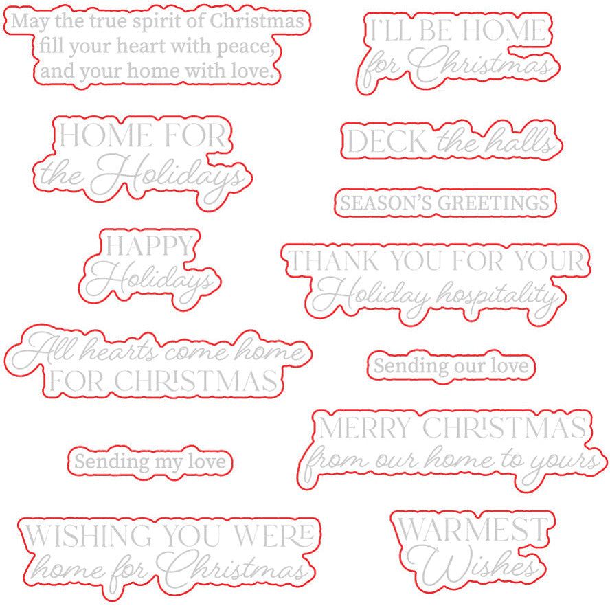 Home For The Holidays - Honey Cuts - Coordinating Dies - Honey Bee Stamps