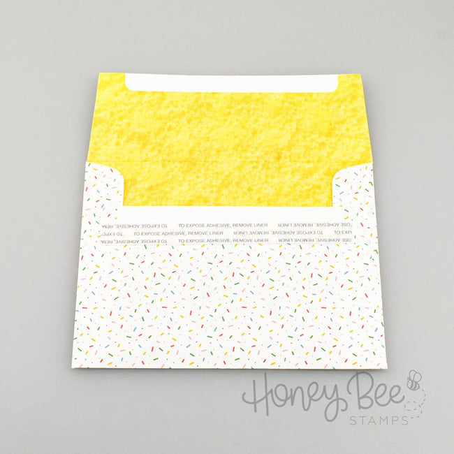 Honey Bee A2 Envelopes 12pk - Funfetti Birthday - Retiring - Honey Bee Stamps
