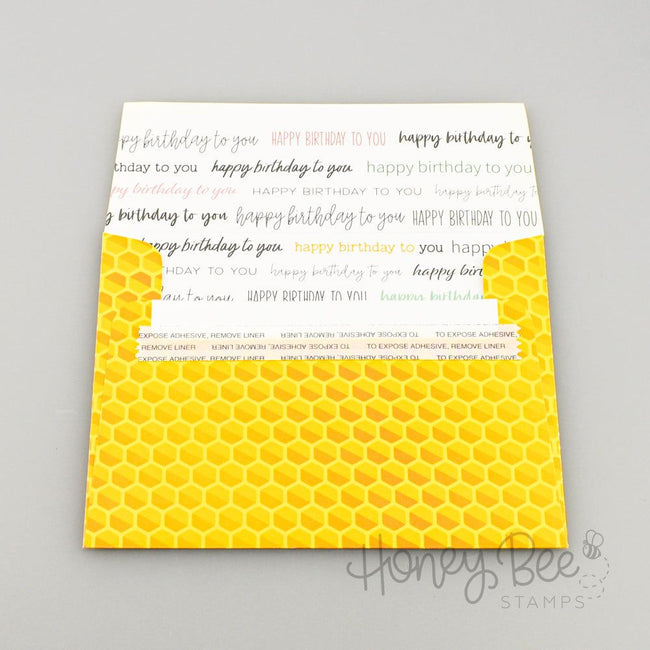 Honey Bee A2 Envelopes 12pk - Funfetti Birthday - Retiring - Honey Bee Stamps